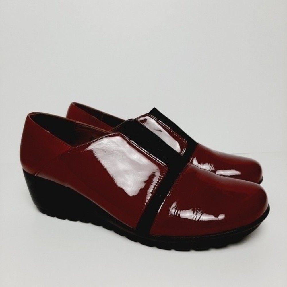 WONDERS Spain Wedge Loafers Red Patent Leather Sz Eur 40 | US 8.5 - Picture 3 of 14